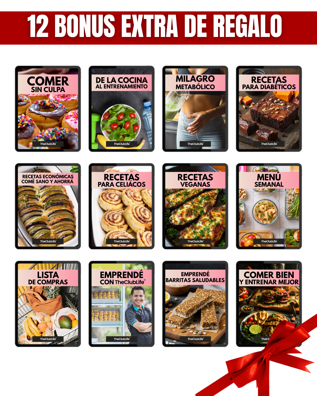 + de 1000 recetas + 12 bonus de regalo 🎁
